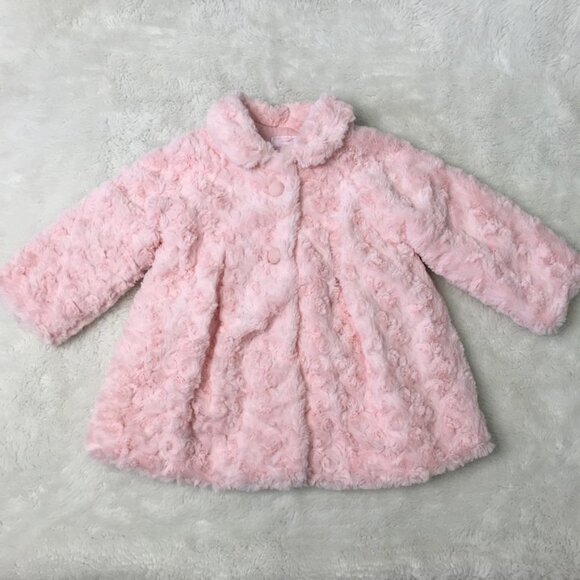 New Mayoral Baby Old Pink Rosette Coat Size 9-12 Months
